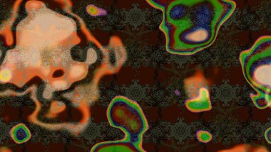 Çiçek buketleriyle klasik bir eskiz şekli. Raster illüstrasyonu. Kahverengi renklerde.