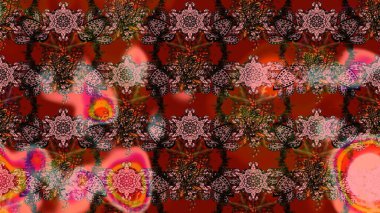 Küçük kahverengi çiçekli oldukça eski bir besin torbası deseni. Millefleur 'lar. Tekstil, kumaş, kapaklar, duvar kağıtları, baskı, paket, koleksiyon defteri, örgü, dekupaj için çiçek arkaplanı..