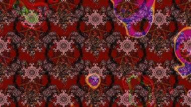 Çiçek deseni. Flower eskiz arka planı. Şatafatlı bahar bahçesi dokusu. Raster illüstrasyonu.