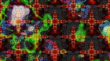 Çizim çiçek deseni duvar kâğıdı olarak kullanılabilir. Siyah renkli çiçekler. Raster illüstrasyonu.