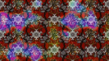 Çiçek desenli eskiz, darbeler, sıçramalar, yaz çiçekleri. Kahverengi renkli çiçekler. Raster illüstrasyonu.