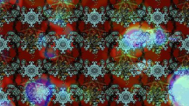 Küçük çiçekli yay deseni çiz. Raster illüstrasyonu. Suluboya tarzında kahverengi renkler üzerine.