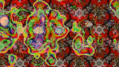 Kızılderili desenli desenli desenli şal deseni. Etnik Mandala süsü. Raster Henna dövme stili. Tekstil, tebrik kartı, boyama kitabı, telefon kılıfı baskısı için kullanılabilir.