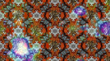 Çiçekli karalama şeklinde Raster çiçek deseni. Yumuşak, yaz çiçekli arka plan. Kahverengi renkte çiçekler.