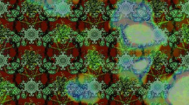 El yapımı çiçek ve bitki koleksiyonu. Raster illüstrasyonu. Eskiz stili yeşil renkler. Şirin karalamalı çiçek desenli çizim. Raster illüstrasyonu.