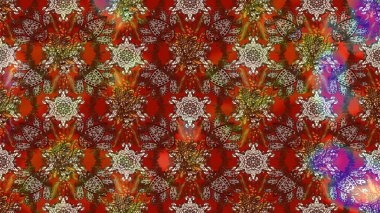 Kahverengi renkte çok kahverengi, zarif küçük çiçekler ve komik böcekler, raster desen, illüstrasyon.