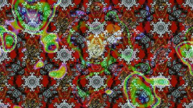 Çiçek desenli raster, kahverengi çizgi grafik desenli soyut raster arkaplan. Modern stil dokusu.