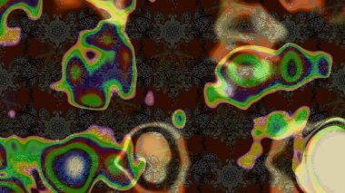 Kahverengi renkte çiçekli çiçek deseni. Suluboya tarzında kahverengi renkte çiçekler.