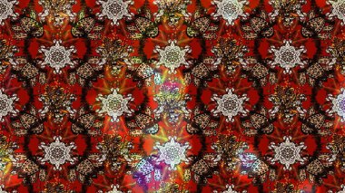 Çiçek deseni. Raster illüstrasyonu. Chichi 'nin kumaş kalıbını çiz. Renkli Bahar Teması eskiz kalıbı. Düz Çiçek Elementleri Tasarımı.