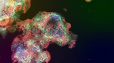 Raster illüstrasyonundaki çiçek desenli çizim. Gri renkli çiçekler.