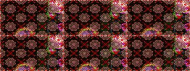 Raster düz çiçekleri pürüzsüz desen. Siyah renkli çiçekler. Tasarım hediye paketi, tebrik kartları, posterler ve afiş tasarımı.