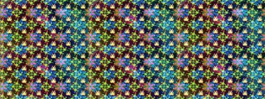 Kumaş, tekstil, duvar kağıdı baskısı için. Eskiz geçmişi. Eski usul. Raster illüstrasyonu. Raster. Tomurcukları çiçekli sevimli çiçek deseni..