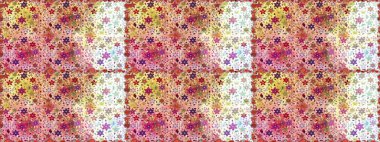 Raster illüstrasyonu. El çizimi çiçekli, soyut, pürüzsüz desen. Tarafsız renklerde çiçekler.