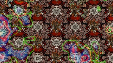 Kahverengi renkte çiçekli çiçek deseni. Suluboya tarzında kahverengi renkte çiçekler.