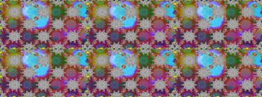 Gri renkli çiçekler. Raster illüstrasyonunda kusursuz çiçek deseni.