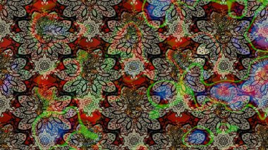 Organik motif arka planı. Çizim kalıbı. Raster illüstrasyonu. Ultraviyole kumaş deseni.