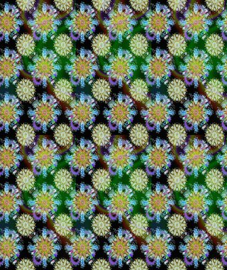 Modern stil dokusu. Çiçek desenli raster, yeşil ve nötr çizgi grafik deseni soyut raster arkaplan.