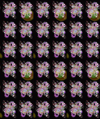 Raster illüstrasyonu. Güzel kumaş deseni. Hoş bir çiçek geçmişi var. Küçük bir çiçekte kusursuz desen.