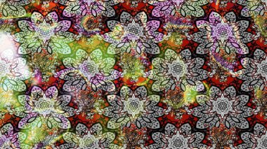 Raster düz çiçek çizim deseni. Hediye ambalaj kağıdı, tebrik kartları, posterler ve pankart tasarımı. Gri renkli çiçekler.