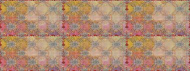 Cute flowers. Raster Trendy fabric pattern. Line seamless pattern.