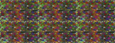 Raster dikişsiz çiçek deseni. Vadinin çiçekleri kahverengi ve yeşil renklerde.