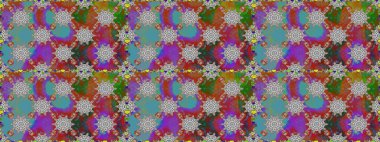 Yapraklı kusursuz desen. Poster ya da kapak için arka plan. Şirin, zarif çiçekler Raster illüstrasyonu. Tekstil için figür. Davetiye ve kartpostal tasarımı için dekoratif çiçek unsurları.