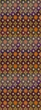 Renkli Bahar Teması eskiz kalıbı. Kahverengi ve bej renkli çiçekler. Çiçek desenli eskiz, yaz çiçekleri. Düz Çiçek Elementleri Tasarımı.