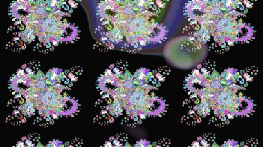 Raster hisseleri. Siyah üzerine çiçekler. Eskiz arkaplan modeli. Suluboya, elle çizilmiş.