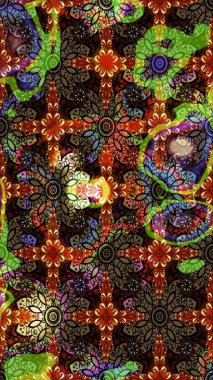 Yaz çiçekleri teması. El çizimi, soyut ve süslü elementler. Klasik çiçekler. Kahverengi renkli. Suluboya resim taklit Raster illüstrasyonu.