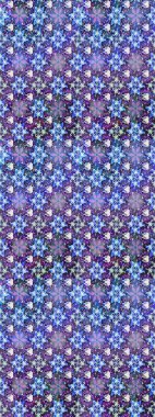 Raster suluboya çiçek deseni, narin çiçekler, mavi ve mor çiçekler, tebrik kartı şablonu. Güzel kumaş deseni.