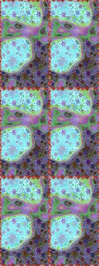 Çiçekli karalama şeklinde Raster çiçek deseni. Nazikçe, güzel çiçek arkaplanı. Mavi ve nötr renkte çiçekler.