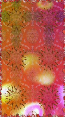 Karalama çiçekleri kusursuz desen. Turuncu ve pembe el çizimi desen. Raster deseni. Sanat ilham verici ve pembe stil çiçekler ve arka plan bırakır.