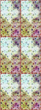 Elle çizilmiş çiçek deseni (fayans). Şirin çiçekli, desenli, doğal ve bej renklerde renksiz bir desen. Tekstil için suluboya desensiz.