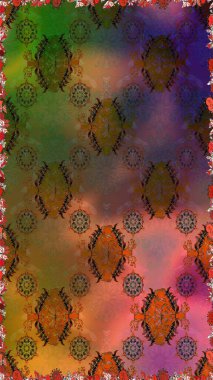 Küçük kahverengi ve yeşil çiçeklerle oldukça eski bir besin torbası deseni. Tekstil, kumaş, kapaklar, duvar kağıtları, baskı, naylon, yapıştırma, örgü, dekupaj için çiçeksiz arkaplan.