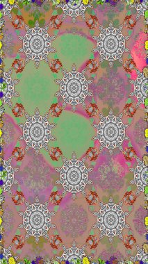 Klasik çiçek desenli. Yumuşak pamuk tasarımı. Sarma, tekstil ve duvar kâğıdı için kusursuz çiçek arkaplanı. Yumuşak fayans. Raster taze dokusu.