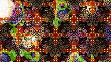 Düz Çiçek Elementleri Tasarımı. Çiçekli eskiz çizimi. Kahverengi renkli çiçekler. Renkli Yaz Teması çizim şablonu.