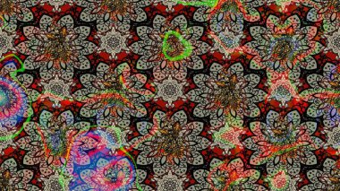 Karalama çiçeği. Zentangle soyut çiçekleri. Raster illüstrasyonu. Düz Çiçek Elementleri Tasarımı. Güzel kumaş deseni. Renkli Bahar Teması çizim şablonu.