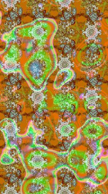 Raster illüstrasyonu. Küçük çiçekteki sevimli çiçek deseni. Çizim.