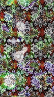 Hoş bir çiçek geçmişi var. Raster illüstrasyonu. Küçük bir çiçekte eskiz deseni. Güzel kumaş deseni.