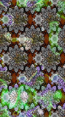 Çiçek deseni duvar kağıdı, desen dolguları ve web sayfası arka planı için kullanılabilir. Süslü zentangle çizim dokusu, soyut çiçeklerle süslenmiş. Şekillendirilmiş çiçekli çizim deseni.