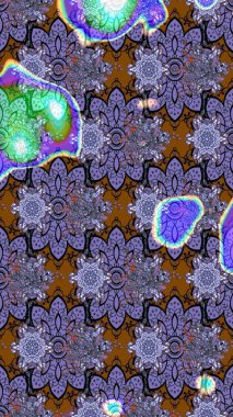 Motley illüstrasyonu. Menekşe çiçekli bahar çiçekleri. Küçük renkli çiçekler. Moda baskıları için zarif bir şablon. Küçük çiçekte şirin desenler.