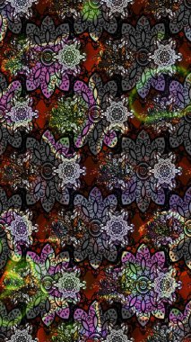 Dekorasyon ve tasarım için güzel bir desen. Eski model. Suluboya çizim kalıbı. Raster illüstrasyonu. Moda baskısı. Çiçeğin suluboya çizimlerinin zarif deseni.