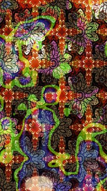 Güzel kumaş deseni. Kahverengi renklerde. Raster illüstrasyonu. Raster illüstrasyonunda çiçek deseni çizimi.