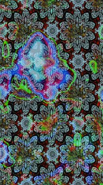 Vadinin mavi renkli çiçekleri. Raster çiçek desenleri çiziyor..