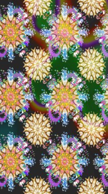 Raster illüstrasyonundaki çiçek desenli çizim. Suluboya tarzında gri renkte çiçekler.