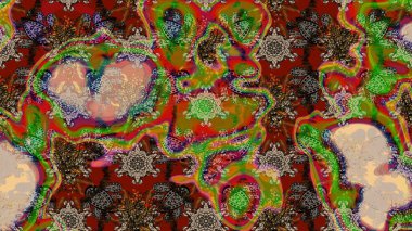 Kızılderili desenli desenli desenli şal deseni. Etnik Mandala süsü. Raster Henna dövme stili. Tekstil, tebrik kartı, boyama kitabı, telefon kılıfı baskısı için kullanılabilir.