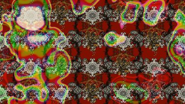 Kızılderili desenli desenli desenli şal deseni. Etnik Mandala süsü. Raster Henna dövme stili. Tekstil, tebrik kartı, boyama kitabı, telefon kılıfı baskısı için kullanılabilir.
