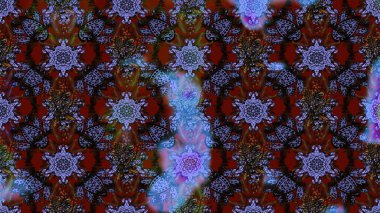 Suluboya çiçekli çiçek deseni. Raster illüstrasyonu. Kahverengi renkli güzel tekstil.