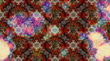 Çiçekli çiçek deseni, suluboya. Kahverengi renkli çiçekler. Renkli Bahar temalı eskiz kalıbı. Düz Çiçek Elementleri Tasarım Raster illüstrasyonu.