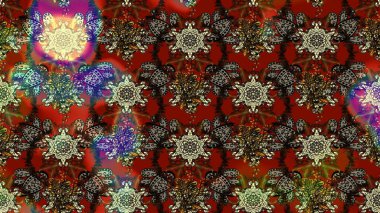 Küçük çiçekteki sevimli çiçek deseni. Raster illüstrasyonu. Tony 'nin kumaş kalıbını çiz. Modaya uygun kumaş deseni.